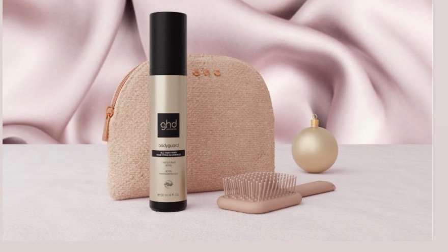ghd Bodyguard Heat Protect Spray Travel Size & Mini Paddle Brush – Limited Edition Set